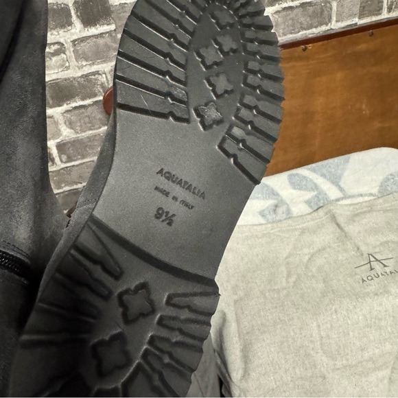 NEW AQUATALIA SHEARLING FUR LINED Mikenna Grey Suede Knee High Boots - Picture 12 of 14